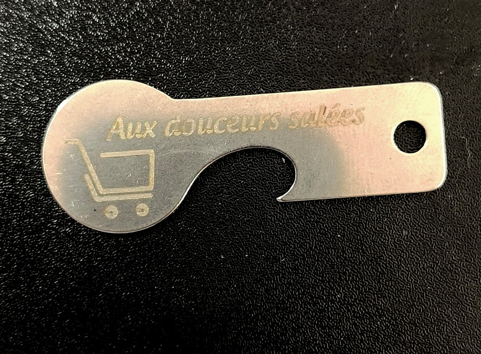 Porte clef jeton caddie