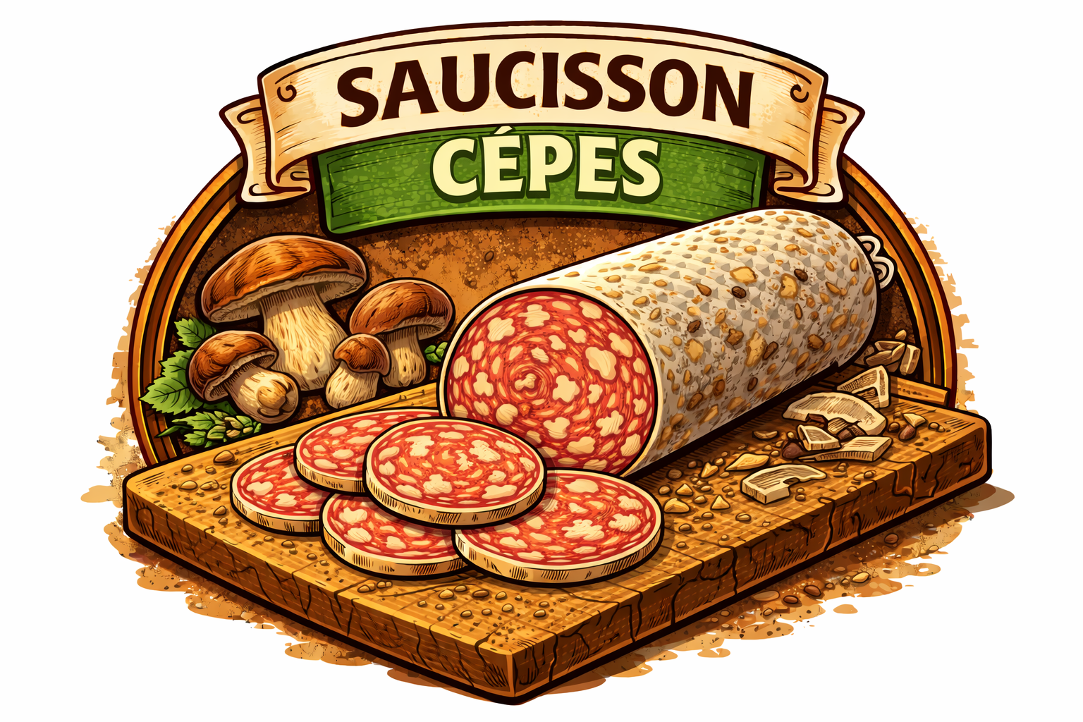 Saucisson cèpes 150g