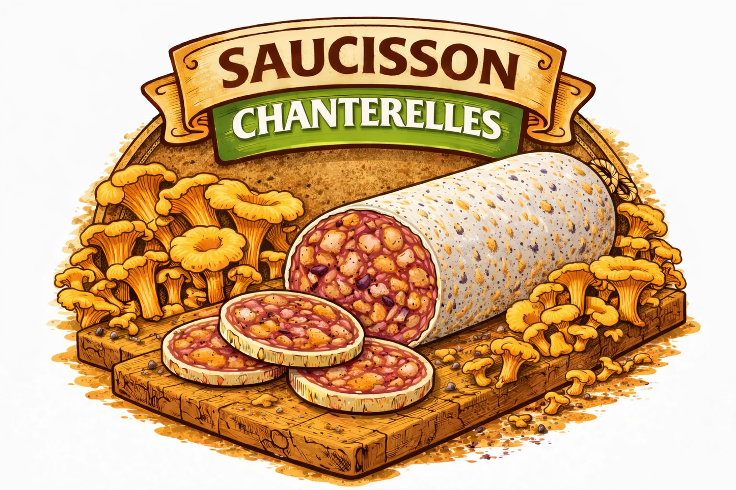 Saucisson aux chanterelles 150g