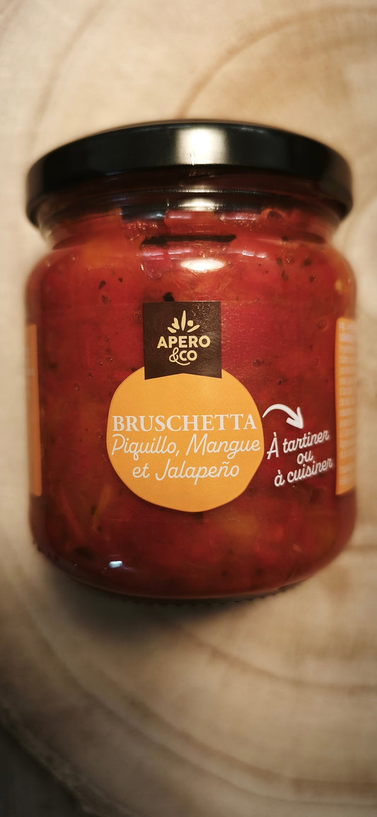 Bruschetta piquillo, mangue et Jalapeño pot 190g