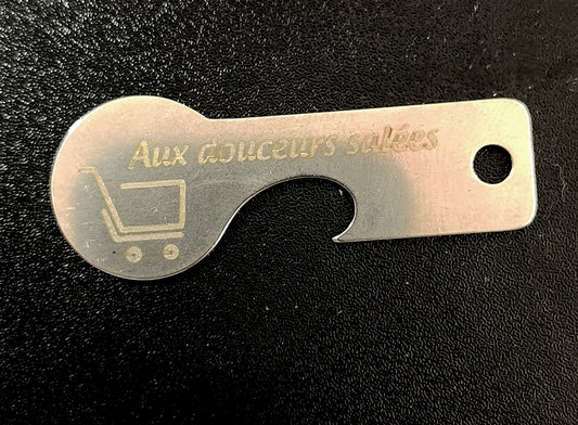 Porte clef jeton caddie