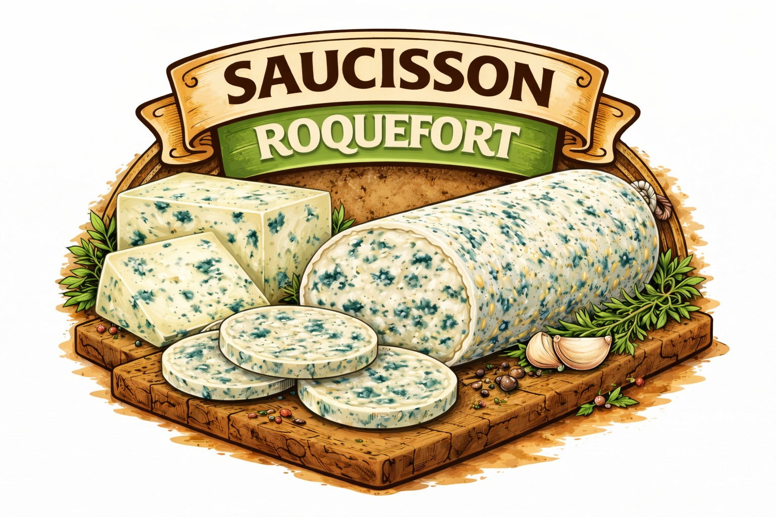 Saucisson roquefort 150g